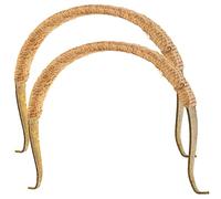 Ciieeo 2pièces Poignée De Théière Remplaçable Vintage Avec Corde Rotin Compatible Bouilloire Poignée Anti-chaleur Pratique Pour Prolonger La Durée De Vie Du Pot Lot