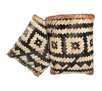 Ciieeo 2pièces Poubelle Ronde Panier à Linge Tissé Conteneur à Déchets Pour Articles Divers Panier à Linge Ménager Pour Bureau Et Chambre