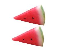Ciieeo 2pièces Tranches de Pastèque Artificielles Fruits Faux Plus Vrais Que Nature Décoration de Fête Accessoires Photo