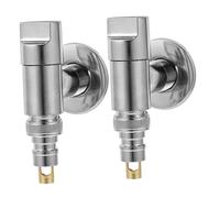 Ciieeo 2pièces Vanne Arrêt Eau Pour Machine à Laver Angle Manuel Raccords De Plomberie De Toilette Accessoires De Salle De Bain