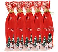 Ciieeo 3 Ensembles À Vin De Noël Autocollants De Noël De Noël À Vin Décoration De Noël Centres De Table De Noël Décorations De Noël d'emballage De Noël 5 pièces * 3