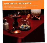Ciieeo 3 Ensembles Cloche Verre Sphérique avec Socle pour Décoration Protection Poussière Cadeau Mariage et Fête des Mères Design et Portable