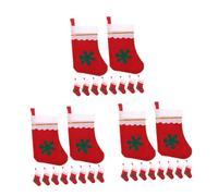 Ciieeo 3 Ensembles De Noël Feutre De Noël Néon D'artisanat Lumières Féériques Cordon De Serrage Farces Titulaires Décorations Faux Perles Porte Chiffon Pièces X 3