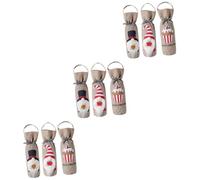 Ciieeo 3 Ensembles Ensemble De Bouteilles De Vin De Noël À Vin Refroidisseur De Fête Fourre-Tout en Toile De Jute d'emballage pour Centres De Table 3 pièces * 3