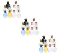 Ciieeo 3 Ensembles Petite Bouteille en Verre Bouteille d'eau Bouteilles Mini Pots Réutilisable Fioles Bouteille Verre Mini Bocal en Verre Souhaitant Bouteille Un Verre 10 Pièces * 3
