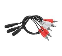 Ciieeo 3 Pièces Adaptateur Audio Mini Jack Femelle Stéréo 3, 5mm | Acier Filaire, Sortie Audio Divisée, Connexion Stable, Plug And Play, pour Équipement Stéréo et Tv