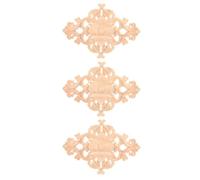 Ciieeo 3 Pièces Appliques Décoratives en Plastique Sculpté pour Porte D'armoire, Design Unique et Charme Classique, Facile à Peindre pour Projets DIY de Décoration