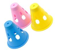 Ciieeo 3 Pièces Bouchon D’Avertissement pour Clou de Tente, PE Bleu | Accessoire pour Clous de Camp, Visibilité Nocturne, Usage en Plein Air, Lot Coloré Alterné en Sept Teintes