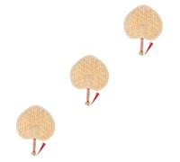 Ciieeo 3 Pièces Carafe éventails Vendeur Figurines de pelouse Laine Ventilateur éventail tissé éventail Fait Main éventail d'été Fait Main Fan d'été Chinois Fans d'été Chinois Chiffon