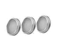 Ciieeo 3 Pièces Couvercles Inox Pour Bocal Germinateur Couvercles De Germination Réutilisables Pour Culture Graines Pour Bocaux à Large Ouverture