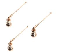 Ciieeo 3 Pièces Éteignoir à Bougie Doré avec Long Manche de Outil Décoratif pour Éteindre Bougies Parfumées Adaptées Aux Bougies et Piliers Accessoire Pratique