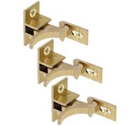 Ciieeo 3 Pièces Loquet Coudé Cuivre Serrure de Porte et Fenêtre Sécurité Installation Facile Finition Lisse sans Bavure