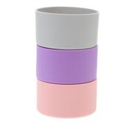 Ciieeo 3 Pièces Lot de Manchons Silicone pour Bouteille Spray et Verre Isolation Thermique Résistante Chaleur Antidérapants Protections Colorées Gris Rose