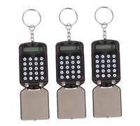 Ciieeo 3 Pièces Mini Calculatrice Portable avec Porte Clés Transparent de pour Étudiants et Bureau Pratique pour Résoudre des Problèmes Mathématiques Quotidiens
