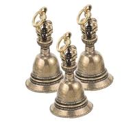 Ciieeo 3 pièces Mini Clochettes Laiton Vintage pour Porte-clés et Bijoux DIY Petites Cloches Artisanales Décoratives pour Noël Pendentifs Grelots Rustiques