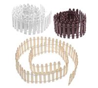 Ciieeo 3 Pièces Mini Clôture de Jardin Féerique 90cm en Bois et Fer | Décor Miniature Blanc, Installation Facile, Échelle Précise, pour Pot de Plante et Bonsaï, Intérieur