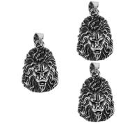 Ciieeo 3 Pièces Pendentif Clochette Lion Inoxydable pour Homme Charm Vintage pour Clé de Accessoire et Élégant