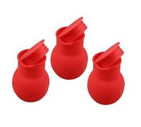 Ciieeo 3 Pièces Pot à Chocolat Silicone Rouge pour Chocolat Beurre Lait et Sauces Au Micro Ondes Outil Pratique de Cuisine avec Bec Verseur