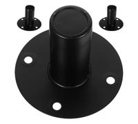 Ciieeo 3 Pièces Socle D'enceinte en Alliage D'aluminium 107x80mm Noir | Base Stable pour Haut-parleurs de Scène, Installation Rapide, des Vibrations, Usage Salon et Studio