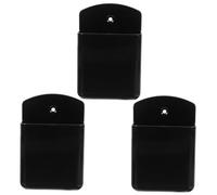 Ciieeo 3 Pièces Support De Télécommande Téléphone Mural Poêle Support Mural Pas D'étagère De Perçage De Vadrouille Voiture Supports De Télécommande Muraux Filaire Plastique Black