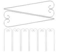 Ciieeo 30 Crochets Argentés en Fer pour Étiquettes de Plantes, Support Facile à Installer, Design Élégant de Type Shepherd's Hook pour Jardin Extérieur