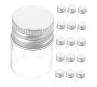 Ciieeo 30 Pièces Mini Glass Bottles Transparent Small Glass Containers with Aluminum Screw Caps for DIY Craft Spice Storage and Cosmetic Samples
