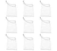 Ciieeo 30 Pochettes à Savonnette, Filet à Savonnette Ménager, Paquet Maille Pe Blanc, pour Exfoliation Douce du Visage, Éclaircissement du Teint, Voyage, Famille, 30 Pièces