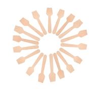Ciieeo 300 Pièces Mini Wooden Spoons Natural Small Disposable Tasting Spoons With Square Tip For Ice Yogurt Desserts Parties And Catering