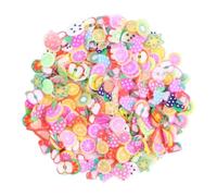 Ciieeo 300pièces Tranches de Fruits Argile Polymère pour Décoration Ongles DIY Assortiment avec Pastèque Orange Fraise Raisin Boîte de Rangement Pratique Usage Professionnel et Personnel