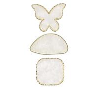 Ciieeo 3pcs Plateaux de Mélange de Vernis à Ongles avec Design Mini Anneau en Abs, Sécurisés pour Mélanger les Couleurs, pour DIY Manucure Professionnelle