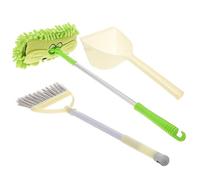 Ciieeo 3pièces Nettoyage pour Garçon Fille Balai Pelle Et Serpillière Jouets Éducatifs pour Imiter Adultes Mini Outils De Ménage Colorés Jaune Et Vert