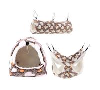 Ciieeo 3pièces Nids Et Abris pour Hamsters Maison pour Petits Animaux Accessoires pour Cage à Hamster Tunnel pour Rat Lit pour Chinchilla