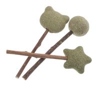 Ciieeo 3pièces Sucettes à Herbe à Chat pour Nettoyer Les Dents Jouets Comestibles pour Chatons Sucettes Naturelles pour Chat Jouets Hygiène Buccale pour Animaux