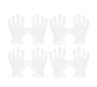 Ciieeo 4 Paires Blancs Antistatiques en Tissu Fin pour Bijouterie, Nettoyage D'objets Délicats, Protection et Confort, pour Montres et Archives, Photographie et Soin des Mains, Lot