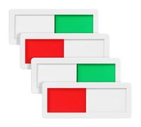 Ciieeo 4 Pcs Panneaux de Porte Carrés en Acrylique Curseur pour Indication Clair D'occupation Confidentialité, Usage Polyvalent pour Toilettes et Salles de Réunion