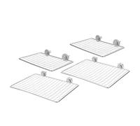 Ciieeo 4 Perchoirs en Acier Inoxydable pour Perroquets et Perruches Plateformes Stables Petites et Grandes Supports Multifonctions pour Cages D’Oiseaux Aire de Repos et Jeu pour