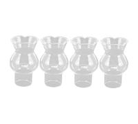 Ciieeo 4 Pièces Abats Jours Verre pour Lampe à Pétrole Lot de Couvercles de Protection Verre pour Lampes à Huile Résistants Chaleur et pour Usage Prolongé