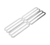 Ciieeo 4 Pièces Boucle de Ceinture de Lest de Plongée en Acier Inoxydable | Argenté, pour Sangle de 2 Pouces, Usage Plongée et Activités Extérieures, Clip de Retenue