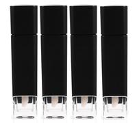 Ciieeo 4 Pièces Contenant de Gloss à Lèvres, Flacon Lèvres, 5g, Plastique Noir, Rechargeable, Lavable, Compact, pour Bricolage, Présent pour Amis