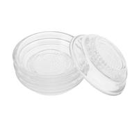 Ciieeo 4 Pièces Dipping Sauce Bowls With Manual Garlic Grater Transparent Plates For Condiments Easy-to-clean Glass Dishes For Parties And Appetizers