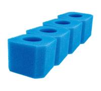 Ciieeo 4 Pièces Éponge Filtrante de Piscine Bleue, Matériau Mousse | Eau Plus Claire, Retire les Impuretés, Usage Aquarium et Piscine Extérieure, Convient au Sable Dépôt