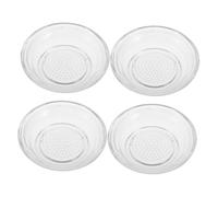 Ciieeo 4 Pièces Grater Plate Transparent Garlic And Ginger Grinding Bowl Manual Food Grinder For Dipping Sauce Condiments Home Kitchen Cooking