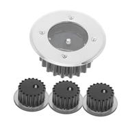 Ciieeo 4 pièces Lampes Solaires Extérieur Acier Inoxydable Spots Encastrables Étanches avec Interrupteur Éclairage Jardin LED pour Pelouse et Allée