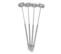 Ciieeo 4 Pièces Mousseur à lait en acier inoxydable en métal de printemps mousse de lait d'oeuf batteur à œufs fournitures de cuisine en acier inoxydable Silver
