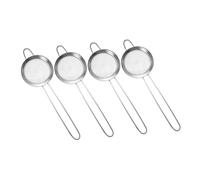 Ciieeo 4 Pièces tamis à mailles fins passoire en acier inoxydable filtre en acier inoxydable passoire végétale Silver