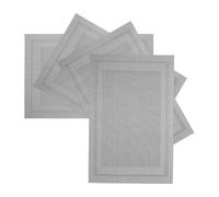 Ciieeo 4 Pièces Tapis à Ongles Noir en Pvc Léger et Antidérapant, Tapis de Table de Manucure pour Professionnels et Studios de Nail Art, Style Artisanat Russe