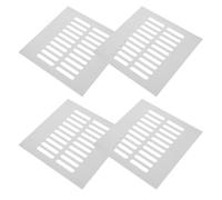 Ciieeo 4 Pièces Ventilation Alliage Aluminium Couverture Carrée Aération pour Placard Armoire et Meuble Dissipateur de Chaleur Contrôle de Humidité Installation Facile