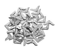 Ciieeo 40 Protège-Coins Métalliques pour Albums Photo 14mm Bordure Argentée 40 Pièces Protection D’Angle Vintage pour Scrapbooking, Boîtes à Bijoux et Dossiers Décoratifs