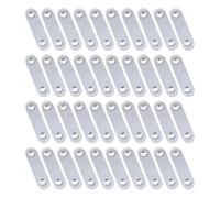 Ciieeo 40pcs Équerres Droites en Acier Inoxydable Argenté, Plaques Plates pour Fixation, Haute Capacité de Charge, Application Polyvalente, pour Meubles en Bois et Étagères