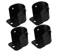 Ciieeo 4pièces Supports De Bride pour Tringle à Rideau Douilles pour Tringle De Douche Supports Extrémité pour Placard Barre De Serviette